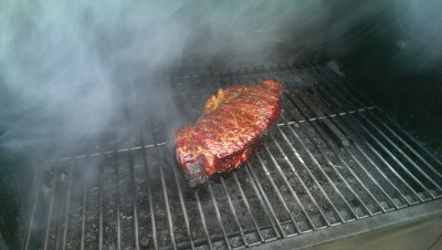 Searing the steak