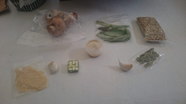 Contents of risotto bag